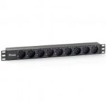 Regleta alimentacion equip rack 19 pulgadas 1u 9 tomas 3500w cable 1.8m