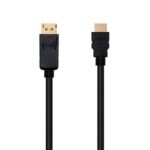 Cable displayport - m a hdmi - m 3m nanocable negro 4kx2k -  3m -  conectores oro