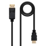 Cable conversor displayport a hdmi nanocable 50cm -  macho - macho -  negro