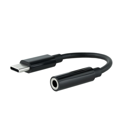 Cable adaptador usb c a jack 3.5mm nanocable 0.11m -  macho - hembra -  negro