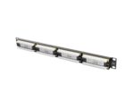 Patch panel lanberg cat.6 utp 24 puertos 1u cat.6 utp 19 pulgadas rack negro