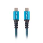 Cable usb tipo c lanberg 0.5m -  macho - macho -  negro - azul