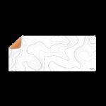Alfombrilla phoenix stratos para ratón escritorio blanca 90 x 40 cm con base de corcho y superficie cuero pu
