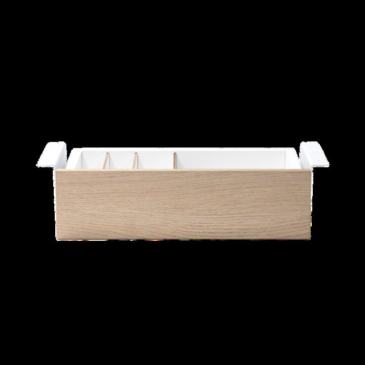 Cajon phoenix para escritorio artisan combinación blanco y madera natural