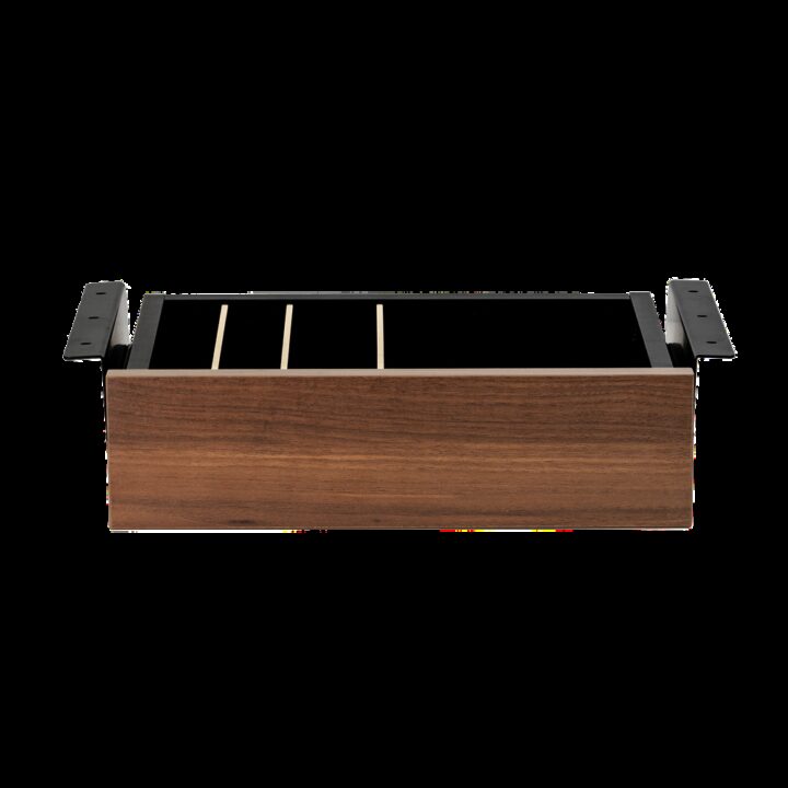 Cajon phoenix para escritorio artisan combinación negro y madera nogal
