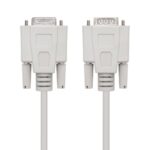 Cable rs232 db9 nanocable 1.8m -  macho - hembra -  beige