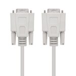Cable rs232 db9 nanocable 1.8m -  hembra - hembra -  beige null modem