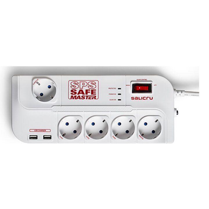 Regleta salicru sps.safe master proteccion inteligente 5 tomas schuko hub usb