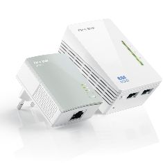 Pack 1 adaptador de red wifi +1 normal 500mbps linea electrica powerline tp - link
