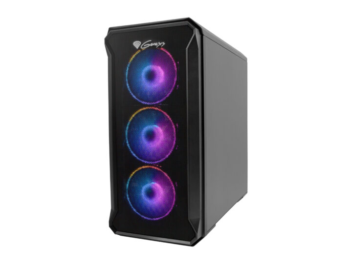 Caja gaming genesis irid 503 argb v2 matx cristal templado negra