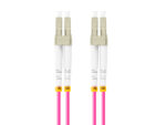 Latiguillo fibra optica lc - upc lanberg 2m multi duplex om4 50 - 125 lszh violeta