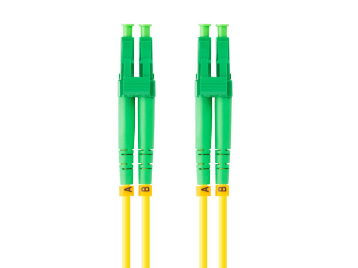 Latiguillo fibra optica lc - apc lanberg 3m mono duplex g657a1 lszh amarillo