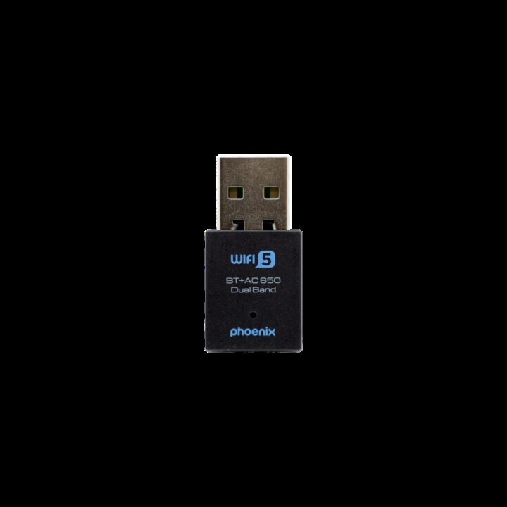 Nano adaptador phoenix receptor de red wifi bluetooth 2 en 1 650mbps dual band