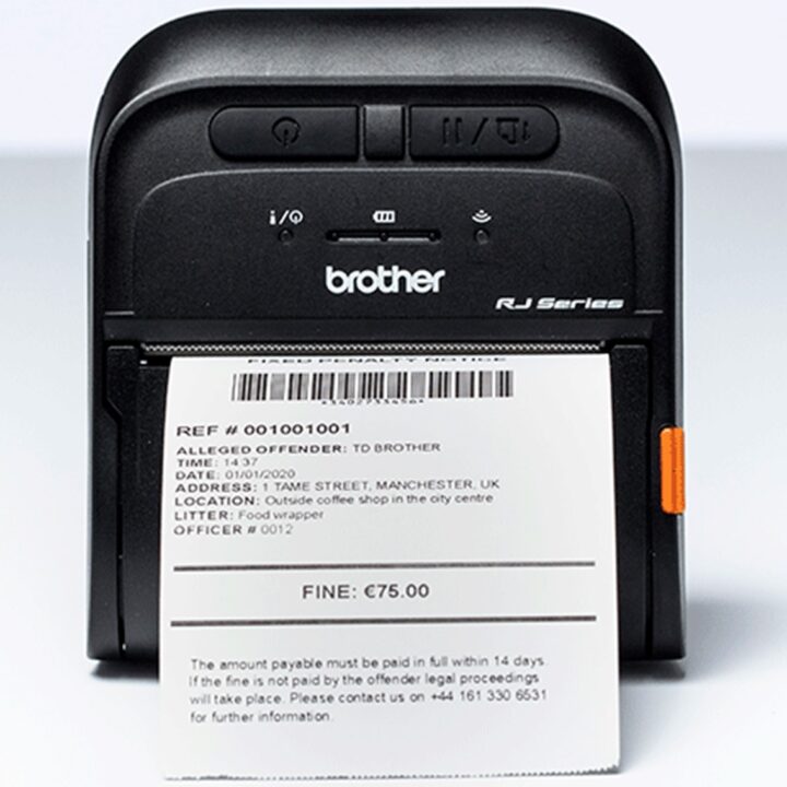 Impresora de etiquetas y tickets portatil brother rj3035b 16mb flash ram -  32mb ram -  micro usb 2.0 -  bluetooth