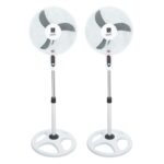Ventilador de pie thulos et - f16sfv2 -  pack 2 40cm - regulable hasta 1.3m - 45w