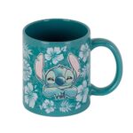 Taza karactermania disney stitch flores azules