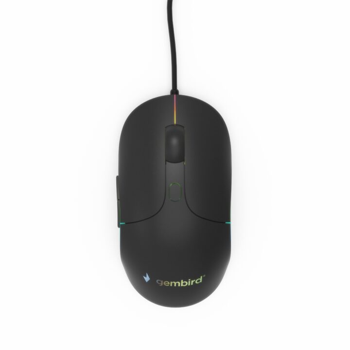 Raton Gembird Usb Iluminado 2400 Dpi Negro 6 Botones
