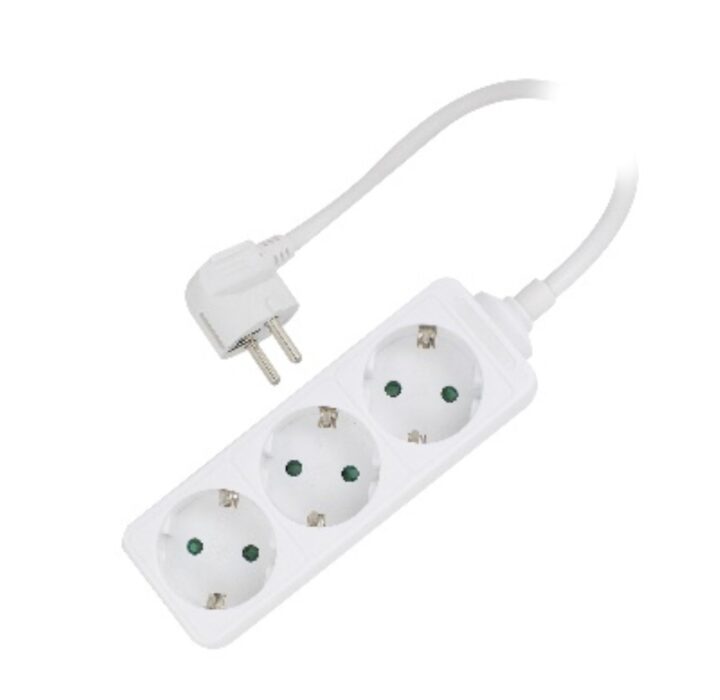 Regleta Ewent 3 Tomas (shuko) 16a Enchufe Shuko Blanco