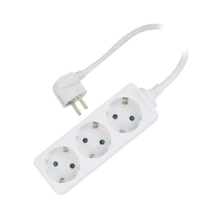 Regleta Ewent 3 Tomas (shuko) 16a Enchufe Shuko Blanco