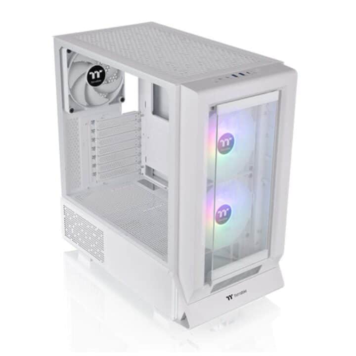 Caja Gaming Thermaltake Ceres 350 Mx Atx 3xvent 140 Argb Blanco Sn FuenteÂ