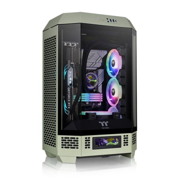 Caja Thermaltake The Tower T300 Matcha Green Atx 2xusb 3.0 Sin Fuente Verde