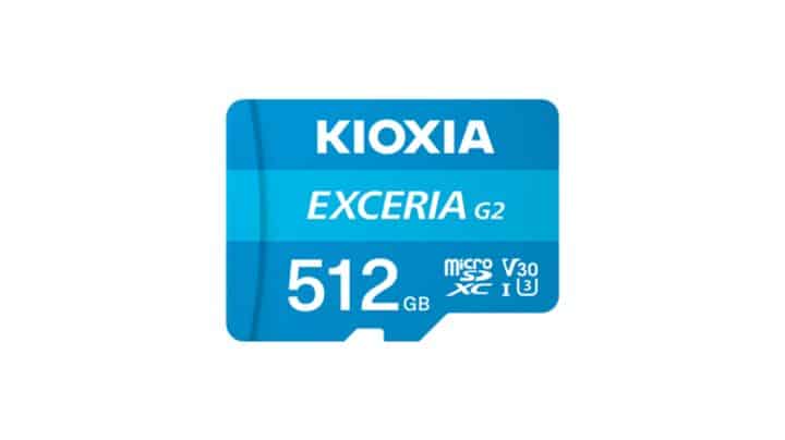 Kioxia 512GB MicroSD Exceria G2 W/adaptor