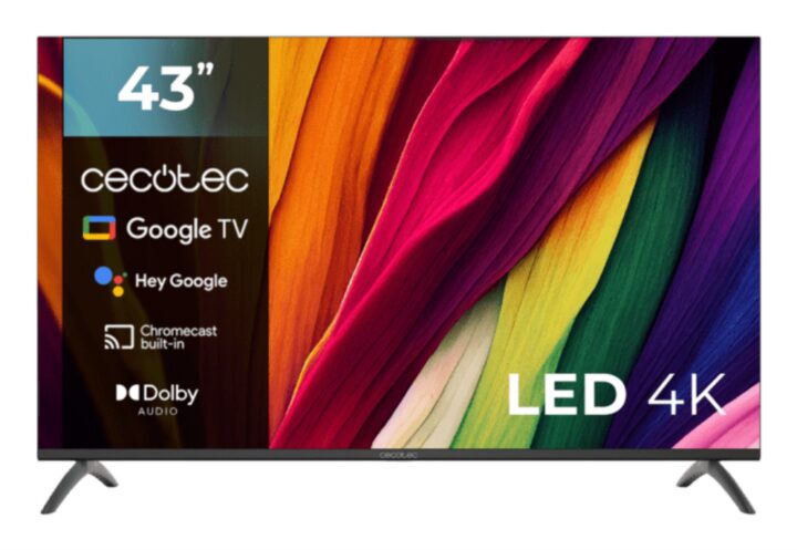 Television Led De 43" Cecotec 4k Uhd Google Tv Hdmi Usb Google Voice Chromecast