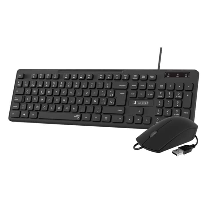 Combo Subblim Teclado-raton Business Slim Negro Cable Usb