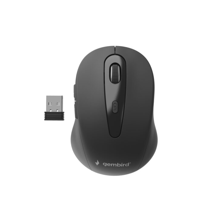 Raton Optico Inalambrico Gembird  De 6 Botones, Negro