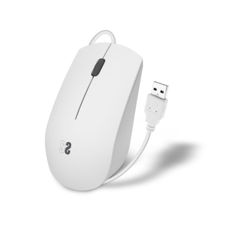 Raton Subblim Business Silencioso Blanco Cable Usb 1200 Dpi
