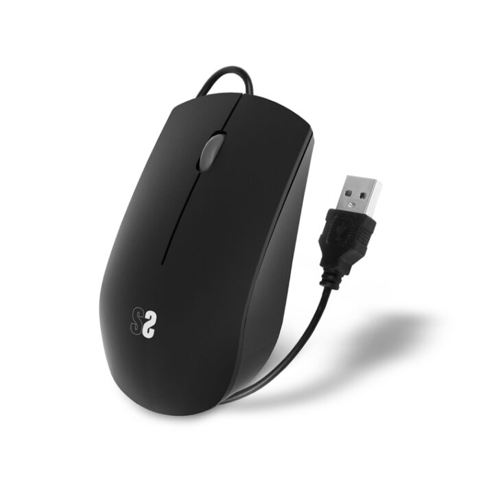Raton Subblim Business Silencioso Negro Cable Usb 1200 Dpi