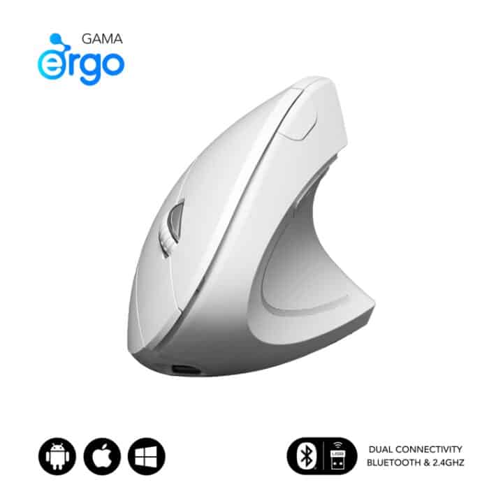 Raton Subblim Glide Ergo Dual A Bateria Blanco