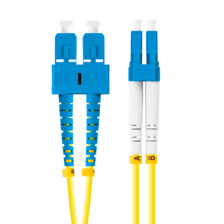Latiguillo fibra optica sc - upc a lc - upc lanberg 5m mono duplex g657a1 lszh amarillo