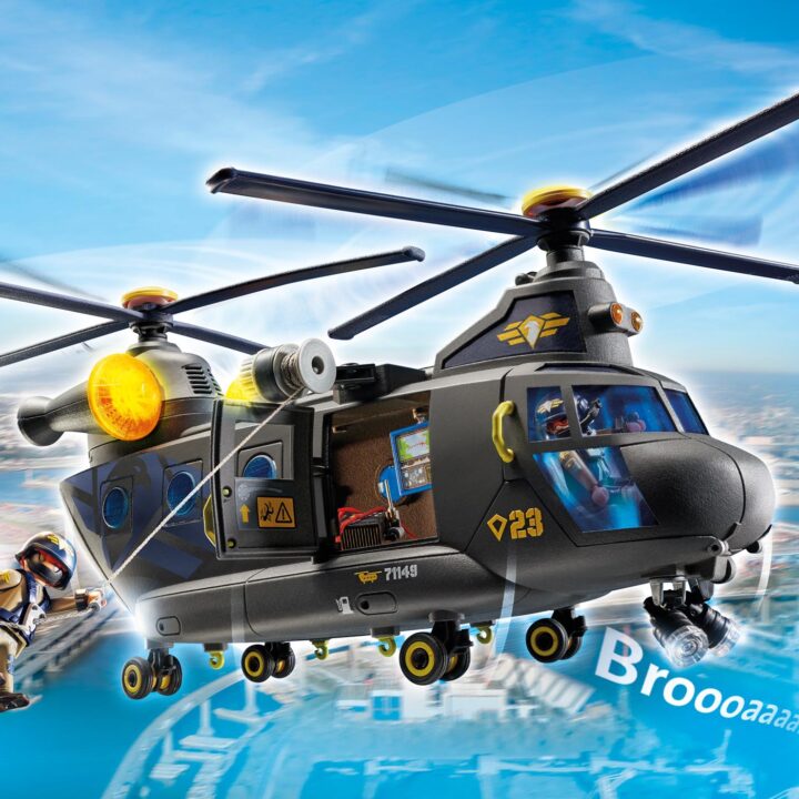 Playmobil fuerzas especiales helicóptero banana