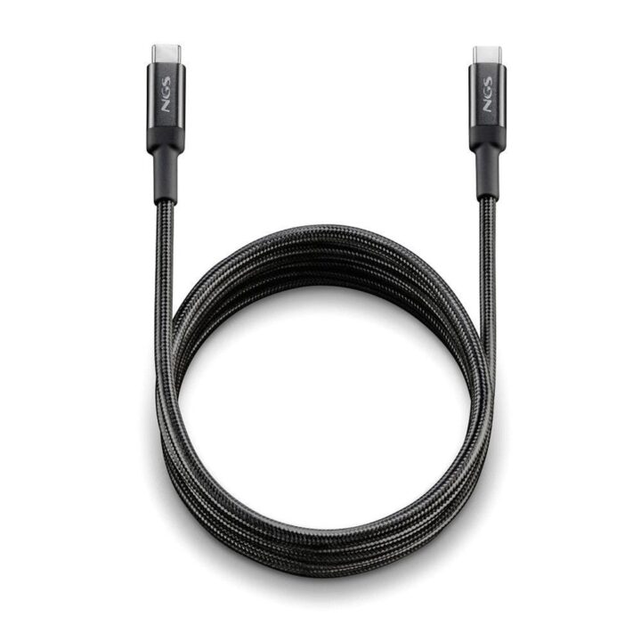 Cable usb tipo c ngs knot 100w - 2 2m -  macho - macho -  negro
