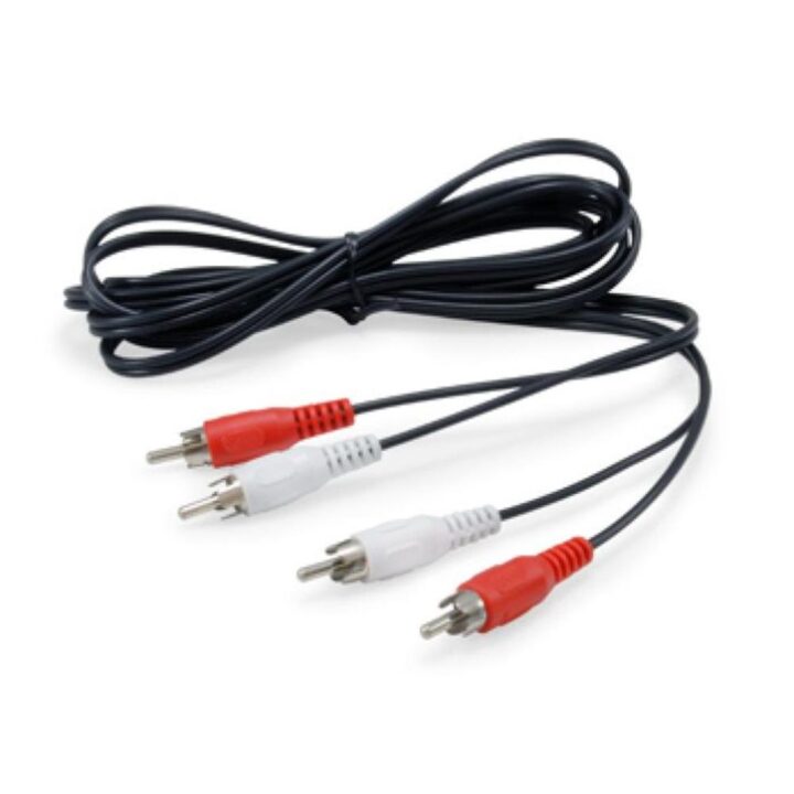 Cable 2x rca equip 2.5m - macho -  macho - negro