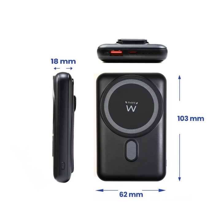 Powerbank ewent ew1162 wireless magsafe 10000mah