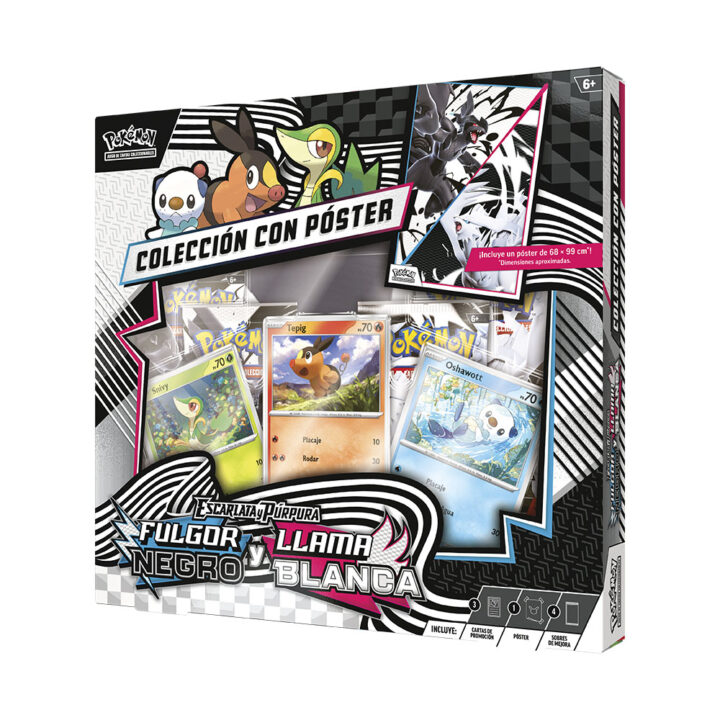 Juego de cartas pokemon tcg caja colección con poster pokemon tcg julio 2025 español