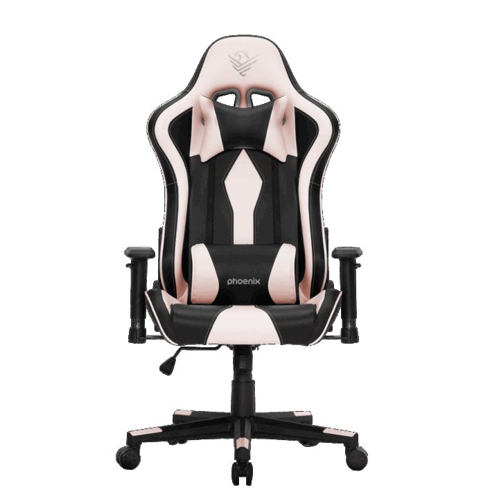 Silla gaming phoenix tournament negra - rosa