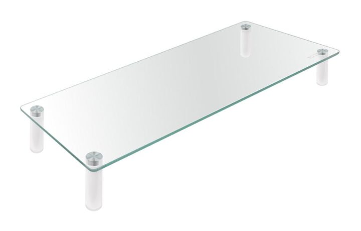 Soporte elevador tooq de vidrio para monitores