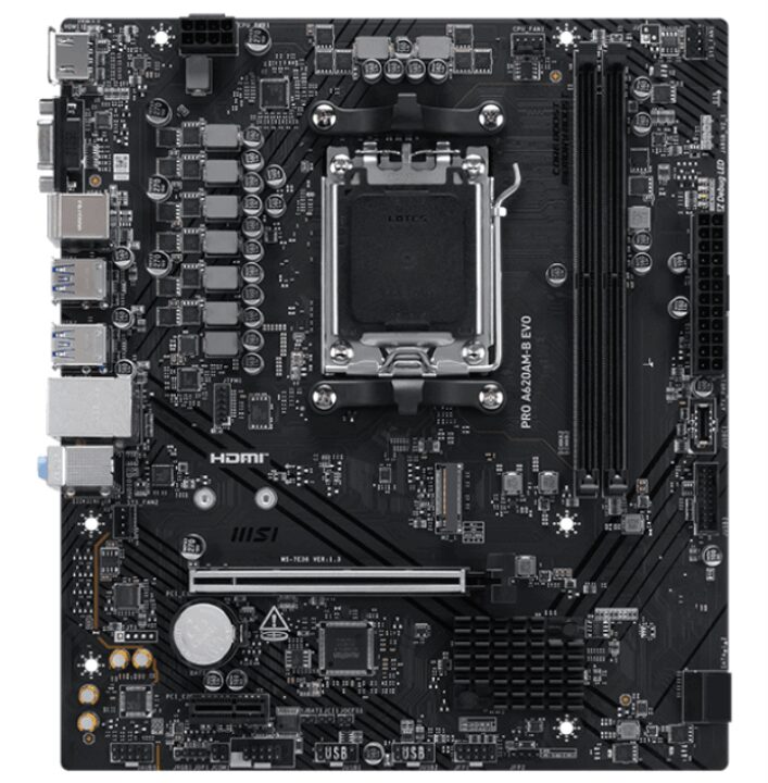 Placa Base Msi Pro A620m-b Evo Am5 Matx 2xddr5