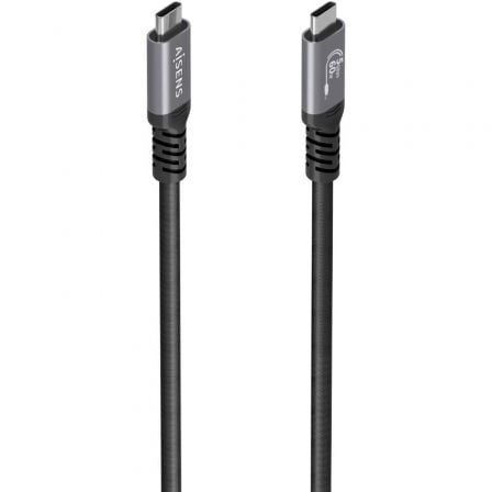 Cable USB 3.2 Tipo-C Aisens  A107-0991/ USB Tipo-C Macho - USB Tipo-C Macho/ Hasta 60W/ 5Gbps/ 7m/ Negro