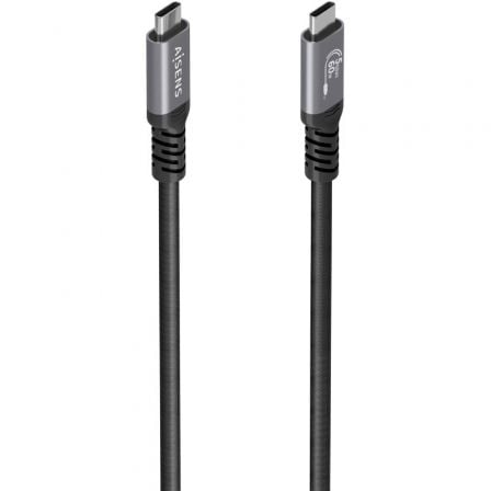 Cable USB 3.2 Tipo-C Aisens  A107-0992/ USB Tipo-C Macho - USB Tipo-C Macho/ Hasta 60W/ 5Gbps/ 10m/ Negro