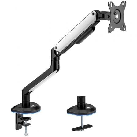 Soporte de Mesa Gaming con Contrapeso para Monitor Aisens DT32TSR-295/ Giratorio/ Inclinable/ hasta 9kg/ con Iluminación RGB