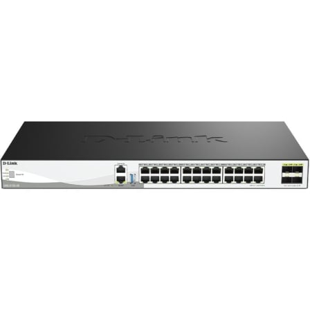 Switch Gestionable D-Link DXS-3130-28/E 24 Puertos/ RJ-45 10Gbps/ SFP/ PoE