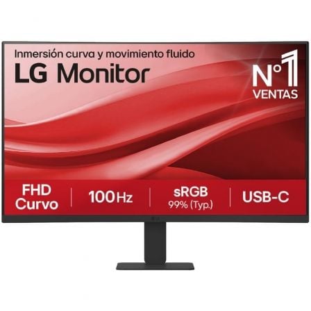 Monitor Curvo LG 27U421A-B 27"/ Full HD/ Negro