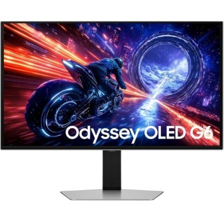 Monitor Gaming Samsung Odyssey OLED G6 G60SF S27FG602SU 27"/ QHD/ 0.03ms/ 500Hz/ QD-OLED/ Regulable en altura/ Plata