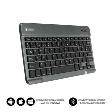 Teclado Compacto Inalámbrico Subblim Smart/ Gris