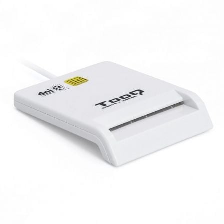 Lector de DNI TooQ TQR-210W/ USB 2.0/ Blanco