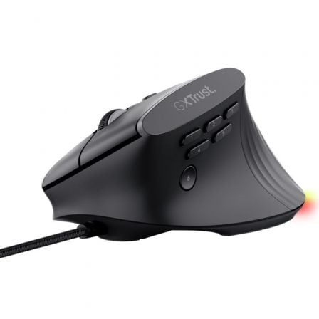 Ratón Vertical Gaming Inalámbrico Trust Gaming GXT 145 Rexxa 26024/ Hasta 12800 DPI